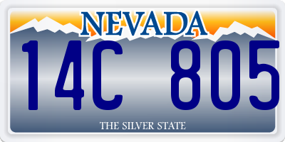 NV license plate 14C805