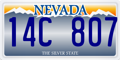 NV license plate 14C807