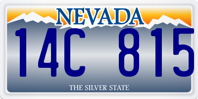 NV license plate 14C815