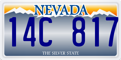 NV license plate 14C817