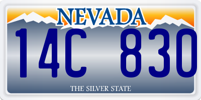 NV license plate 14C830