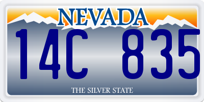 NV license plate 14C835