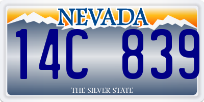 NV license plate 14C839