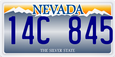 NV license plate 14C845