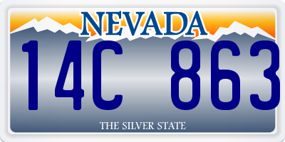 NV license plate 14C863