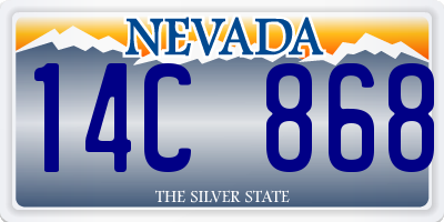 NV license plate 14C868