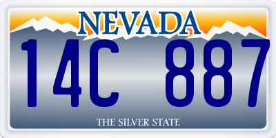 NV license plate 14C887