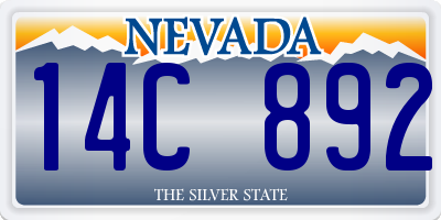 NV license plate 14C892