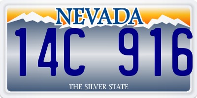 NV license plate 14C916