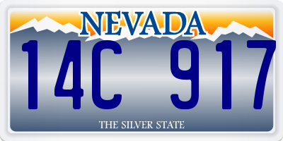 NV license plate 14C917