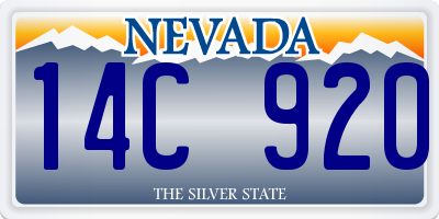 NV license plate 14C920