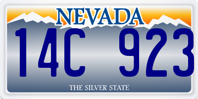 NV license plate 14C923