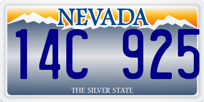 NV license plate 14C925