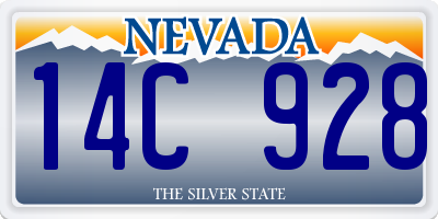 NV license plate 14C928