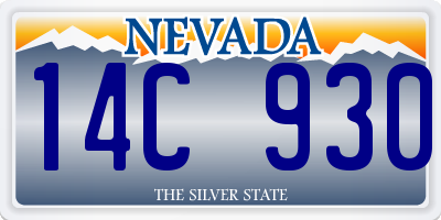 NV license plate 14C930