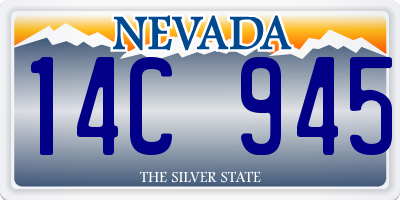 NV license plate 14C945