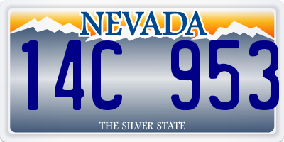 NV license plate 14C953