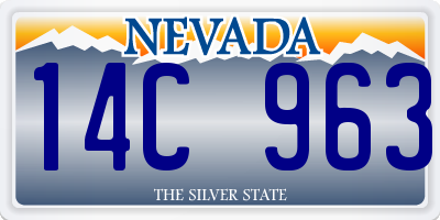 NV license plate 14C963
