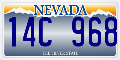 NV license plate 14C968