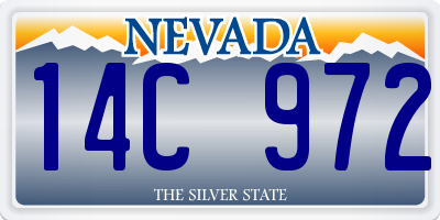 NV license plate 14C972