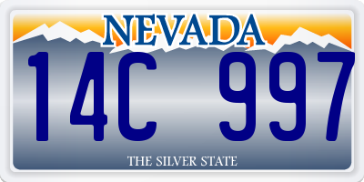 NV license plate 14C997