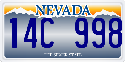 NV license plate 14C998