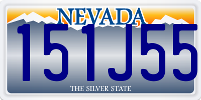 NV license plate 151J55