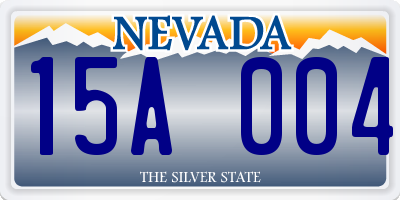 NV license plate 15A004