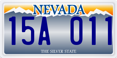 NV license plate 15A011