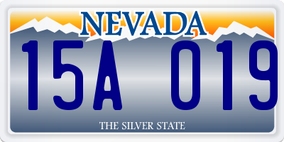 NV license plate 15A019