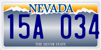 NV license plate 15A034