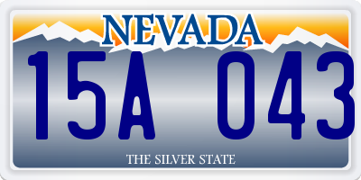 NV license plate 15A043