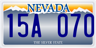 NV license plate 15A070