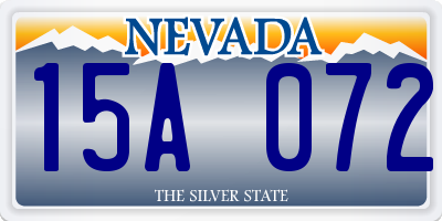 NV license plate 15A072