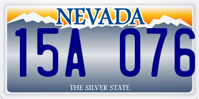 NV license plate 15A076