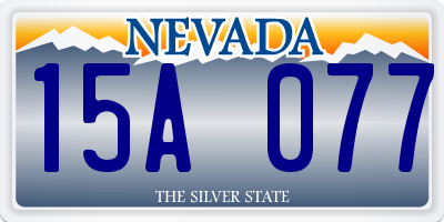 NV license plate 15A077