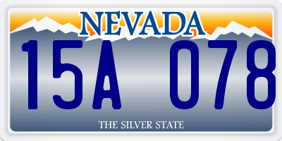 NV license plate 15A078