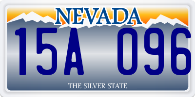 NV license plate 15A096