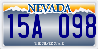 NV license plate 15A098