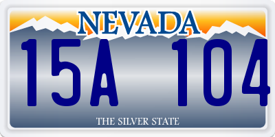 NV license plate 15A104