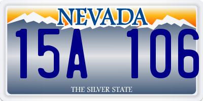 NV license plate 15A106