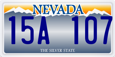 NV license plate 15A107