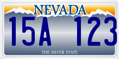 NV license plate 15A123