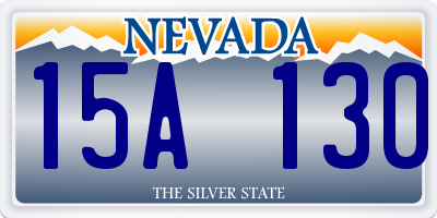 NV license plate 15A130