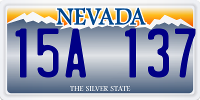 NV license plate 15A137