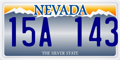 NV license plate 15A143