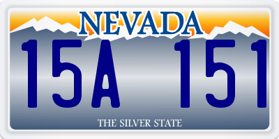 NV license plate 15A151