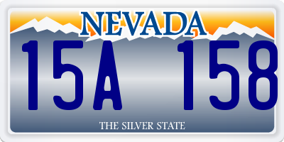 NV license plate 15A158