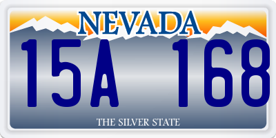 NV license plate 15A168