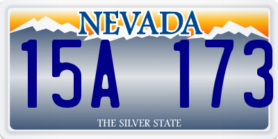 NV license plate 15A173